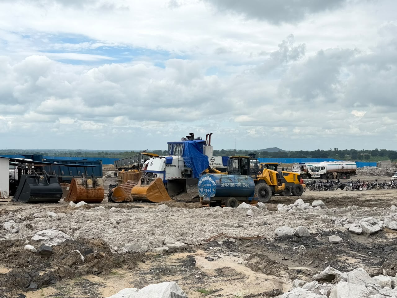 Steel billets at rolling mill yard