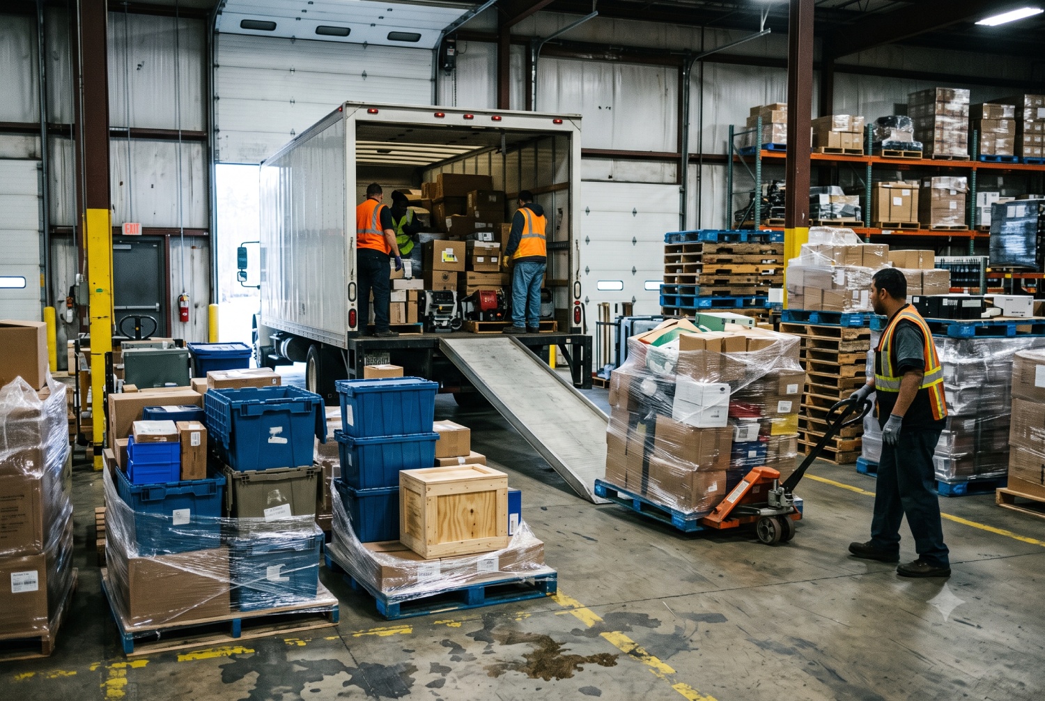 Part-load consolidation at hub
